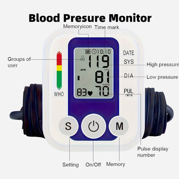 Digital Blood Pressure Monitor with Voice - Image 8