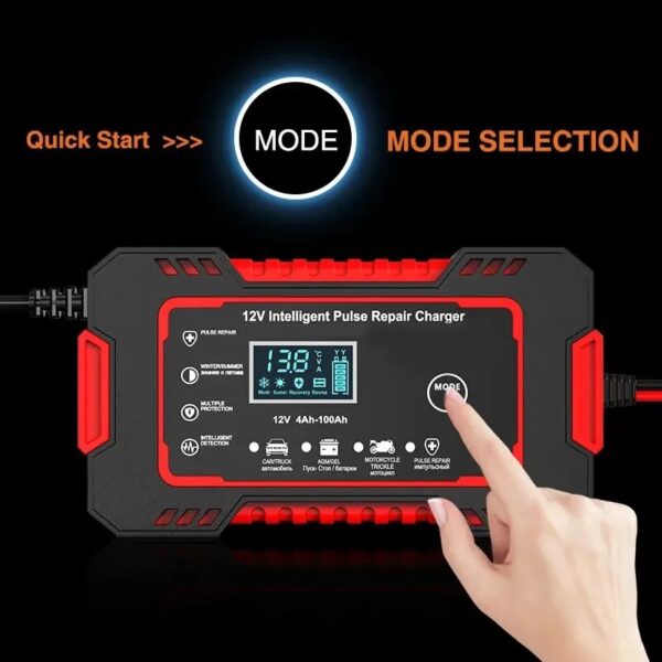 12V 6A Smart Car Battery Charger - Image 3