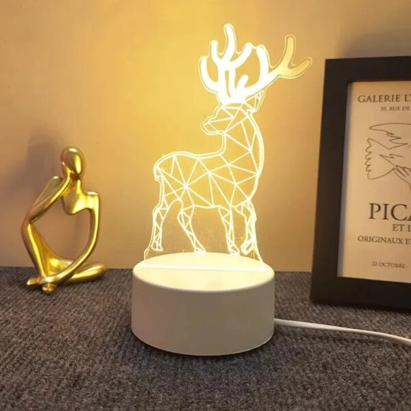 Charming 3D Acrylic LED Night Light - Adorable Bear Design - Image 4