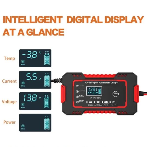 12V 6A Smart Car Battery Charger - Image 5