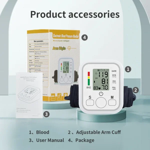 Digital Blood Pressure Monitor with Voice - Image 9