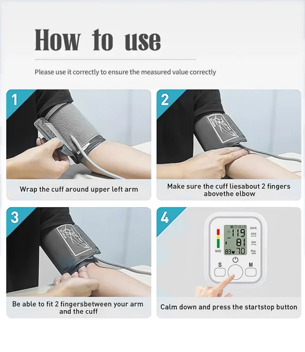 Digital Blood Pressure Monitor with Voice - Image 12