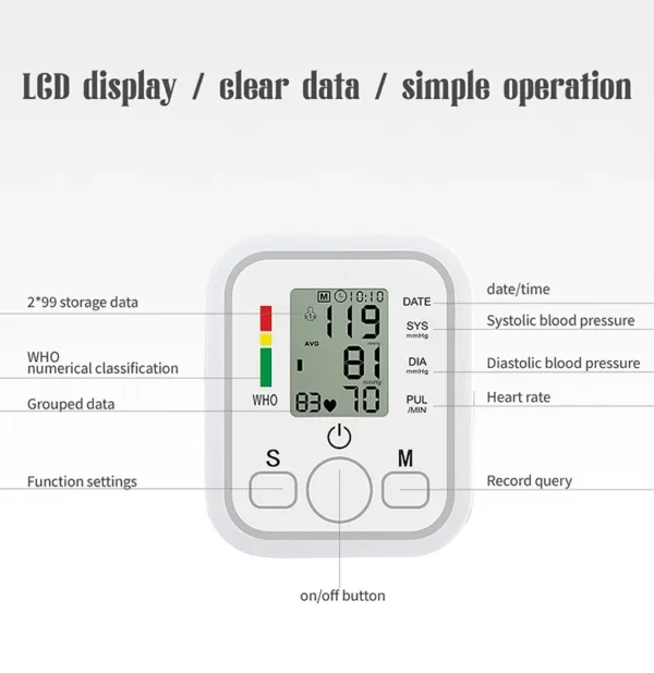 Digital Blood Pressure Monitor with Voice