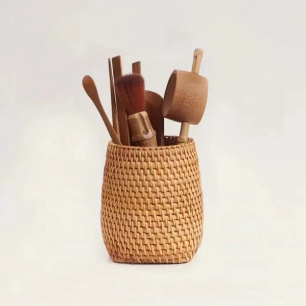 Handmade Rattan Storage Basket for Tableware - Image 2