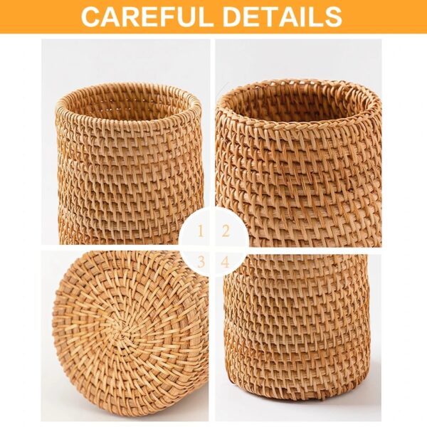 Handmade Rattan Storage Basket for Tableware - Image 3