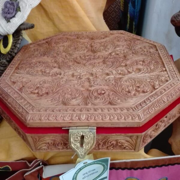 Antique Carved Cushioned Jewellery Box - Image 2